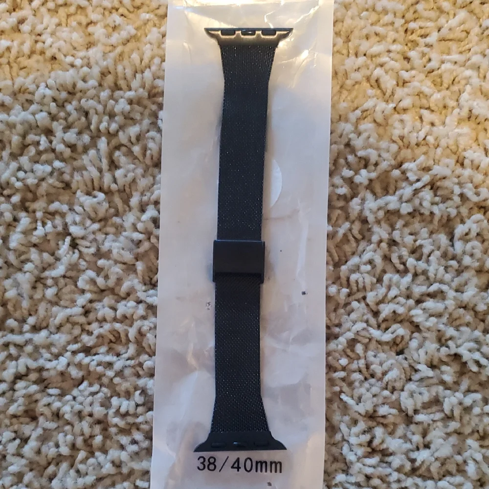 Black Milanese Metal Watch Band 38/40mm